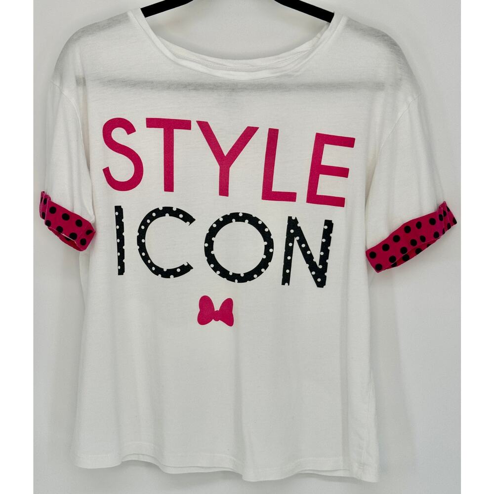 Disney Parks Style Icon White Short Sleeve Summer Vacation T-Shirt Size M
